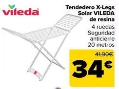 Oferta de Vileda  - Tendedero X-Legs Solar De Resina por 34€ en Carrefour