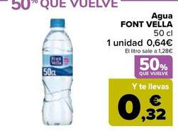 Oferta de Font Vella - Agua  por 0,64€ en Carrefour