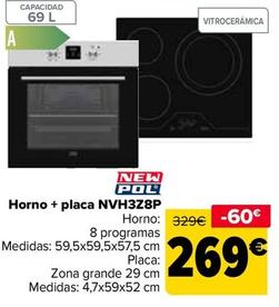 Oferta de New Pol - Horno + Placa NVH3Z8P por 269€ en Carrefour