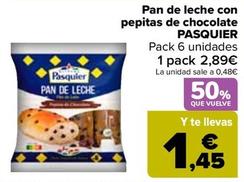 Oferta de Pasquier - Pan De Leche Con Pepitas De Chocolate por 2,89€ en Carrefour