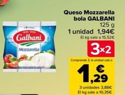 Oferta de Galbani - Queso Mozzarella Bola  por 94€ en Carrefour