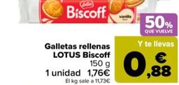 Oferta de Lotus - Galletas Rellenas Biscoff por 1,76€ en Carrefour