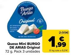 Oferta de Burgo De Arias - Queso Mini Original por 1,99€ en Carrefour
