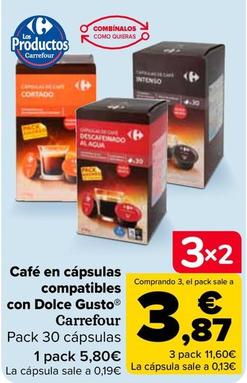 Oferta de Carrefour - Cafe En Capsula Compatibles Con Dolce Gusto por 5,8€ en Carrefour