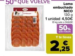 Oferta de Nico - Lomo Embuchado por 4,5€ en Carrefour