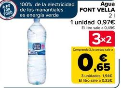Oferta de Font Vella - Agua por 0,97€ en Carrefour