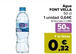Oferta de Font Vella - Agua por 0,64€ en Carrefour