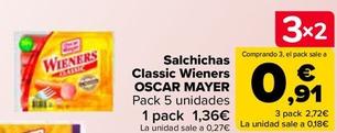 Oferta de Oscar Mayer - Salchichas Classic Wieners por 1,36€ en Carrefour