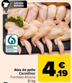 Oferta de Carrefour - Alas De Pollo por 4,19€ en Carrefour