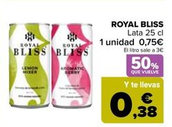 Oferta de Royal Bliss - Lata 25 Cl por 0,75€ en Carrefour