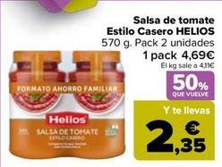 Oferta de Helios - Salsa De Tomate Estilo Casero por 4,69€ en Carrefour