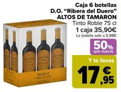 Oferta de Altos De Tamarón - Caja 6 Botellas D.o. "ribera Del Duero" por 35,9€ en Carrefour