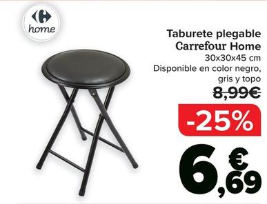 Oferta de Carrefour Home - Taburete Plegable   por 6,69€ en Carrefour