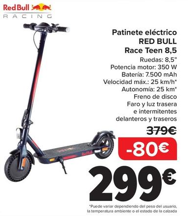 Oferta de  Red Bul - Patinete Eléctricol  Race Teen 85 por 299€ en Carrefour