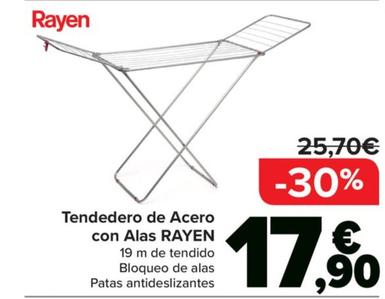 Oferta de Rayen - Tendedero De Acero  Con Alas  por 17,9€ en Carrefour
