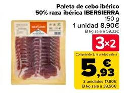Oferta de Ibersierra - Paleta De Cebo Ibérico 50% Raza Ibérica  por 8,9€ en Carrefour