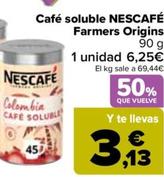 Oferta de Nescafé - Café Soluble Farmers Origins por 6,25€ en Carrefour