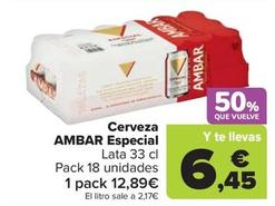 Oferta de Ambar - Cerveza Especial por 12,89€ en Carrefour