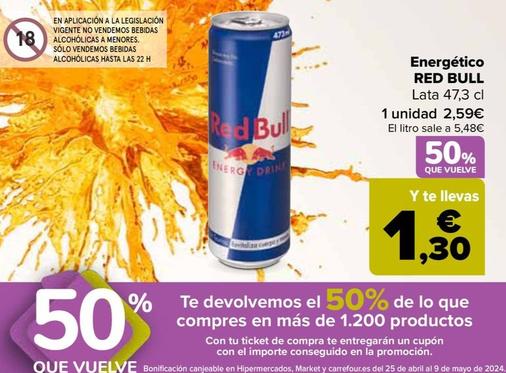 Oferta de Red Bull - Energético   por 2,59€ en Carrefour