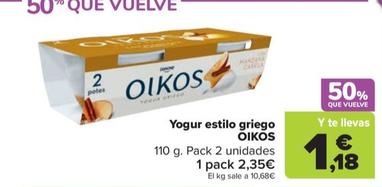 Oferta de Oikos - Yogur Estilo Griego   por 2,35€ en Carrefour