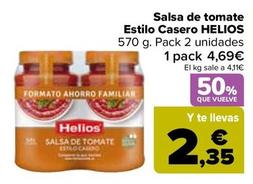Oferta de Helios - Salsa De Tomate Estilo Casero por 3,59€ en Carrefour