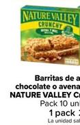 Oferta de Nature Valley - Barritas De Avena Y Chocolate O Avena Y Miel Crunchy por 2,15€ en Carrefour