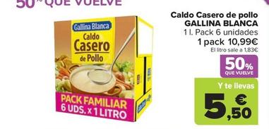 Oferta de Gallina Blanca - Caldo Casero De Pollo por 10,99€ en Carrefour