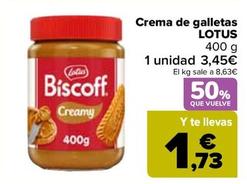Oferta de Lotus - Crema De Galletas   por 3,15€ en Carrefour