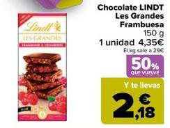 Oferta de Lindt - Chocolate Les Grandes Frambuesa por 4,19€ en Carrefour