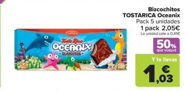 Oferta de Tosta Rica - Bizcochitos Oceanix por 2,05€ en Carrefour