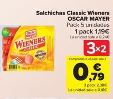 Oferta de Oscar Mayer - Salchichas  Classic Wieners   por 1,19€ en Carrefour