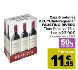 Oferta de Faustino Rivero - Caja 6 Botellas D.O. “Utiel-Requena" por 21,4€ en Carrefour