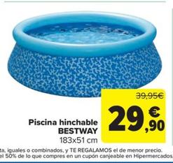 Oferta de Bestway - Piscina Hinchable por 29,9€ en Carrefour