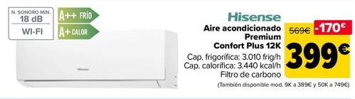 Oferta de Hisense - Aire Acondicionado  Premium  Confort Plus 12K por 399€ en Carrefour
