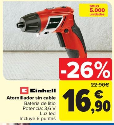 Oferta de Einhell - Atornillador Sin Cable por 16,9€ en Carrefour