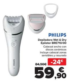 Oferta de Philips - Depiladora Wet & Dry  Epilator BRE71000 por 59,9€ en Carrefour