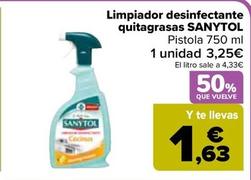 Oferta de Sanytol - Limpiador Desinfectante Quitagrasas  por 3,19€ en Carrefour