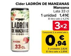 Oferta de Ladrón De Manzanas - Cider Manzana por 1,41€ en Carrefour