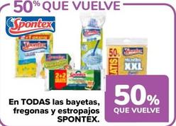 Oferta de Spontex - En Todas Las Bayetas, Fregonas Y Estropajos en Carrefour
