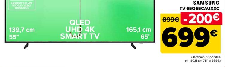 Oferta de Samsung - TV65Q65CAUXXC por 699€ en Carrefour