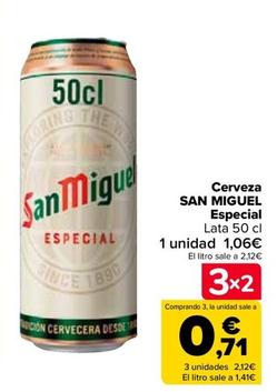 Oferta de San Miguel - Cerveza Especial por 1,06€ en Carrefour