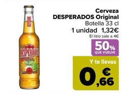 Oferta de Desperados - Cerveza Orignal por 1,32€ en Carrefour