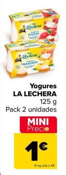 Oferta de La Lechera - Yogures por 1€ en Carrefour