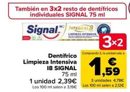 Oferta de Signal - Dentifrico Limpieza Intensiva por 2,39€ en Carrefour