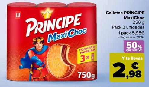 Oferta de Príncipe - Galletas Maxichoc por 5,95€ en Carrefour