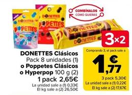 Oferta de Donettes - Clasicos O Poppetes Clasicos O Hyperpop por 2,65€ en Carrefour