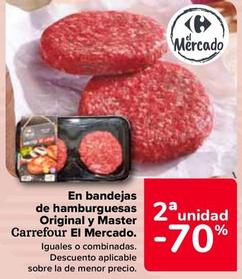 Oferta de Carrefour - En Bandejas De Hamburguesas Original Y Master El Mercado en Carrefour