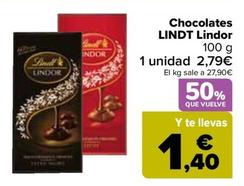 Oferta de Lindt - Chocolates Lindor por 2,79€ en Carrefour