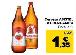 Oferta de Amstel O Cruzcampo - Cerveza por 1,35€ en Carrefour