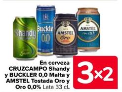 Oferta de Cruzcampo, Buckler, Amstel - En Cerveza 0,0 en Carrefour
